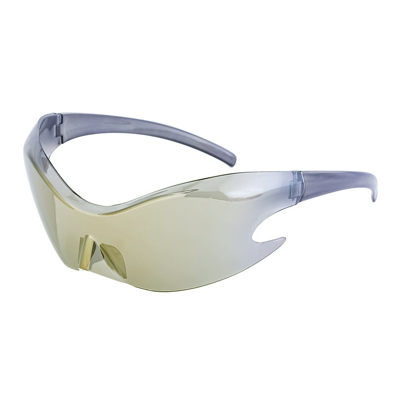 Wholesale PC Y2K Sports Windproof Colorful Tech Style One-piece Sunglasses